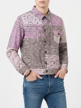 Valabasas Purple Ranker Patchwork Bandana Jacket — Small